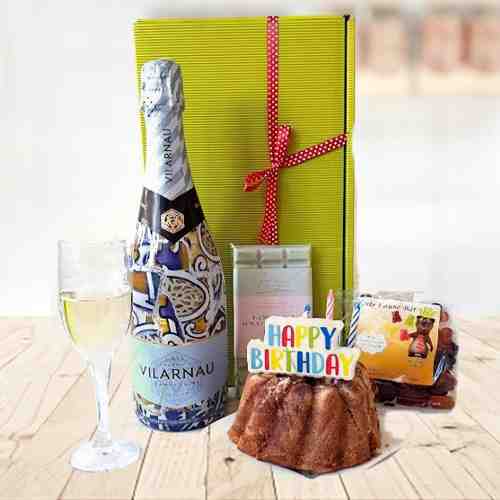 Birthday Cake And Champagne