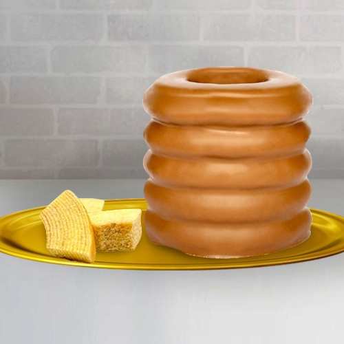 Pyramid Cake With Milk Chocolate Coating