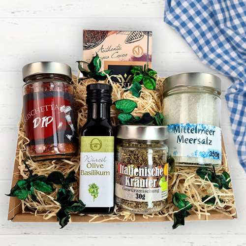 Gift Basket With Italian Herbs