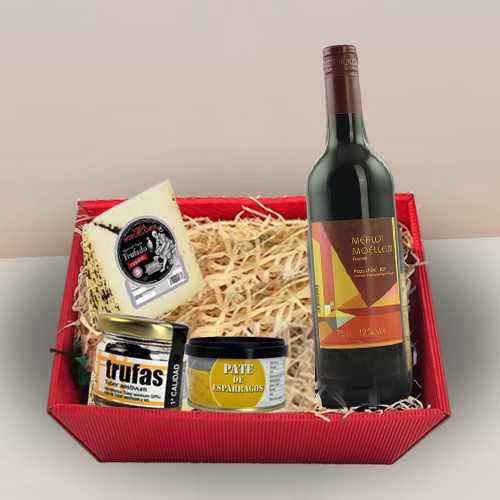 Red Wine Gourmet Indulgence Basket