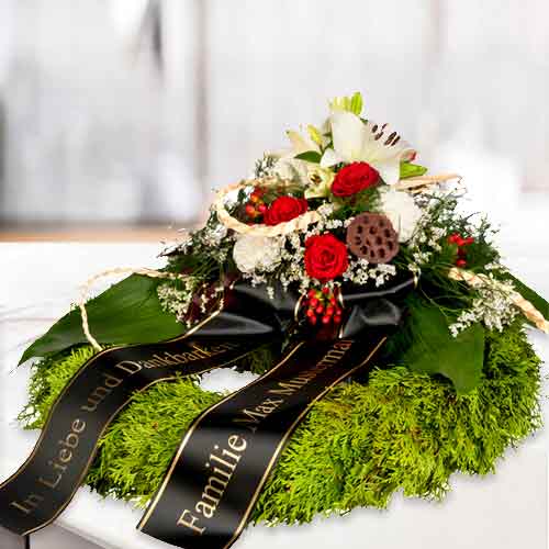 Sympathy Wreath With Roses