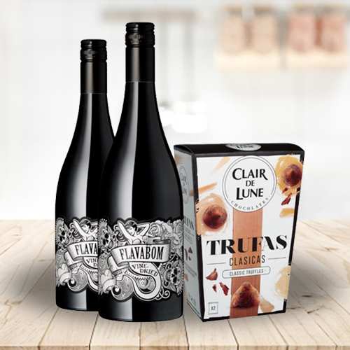 Dry Red Wine Meets Cocoa Truffles